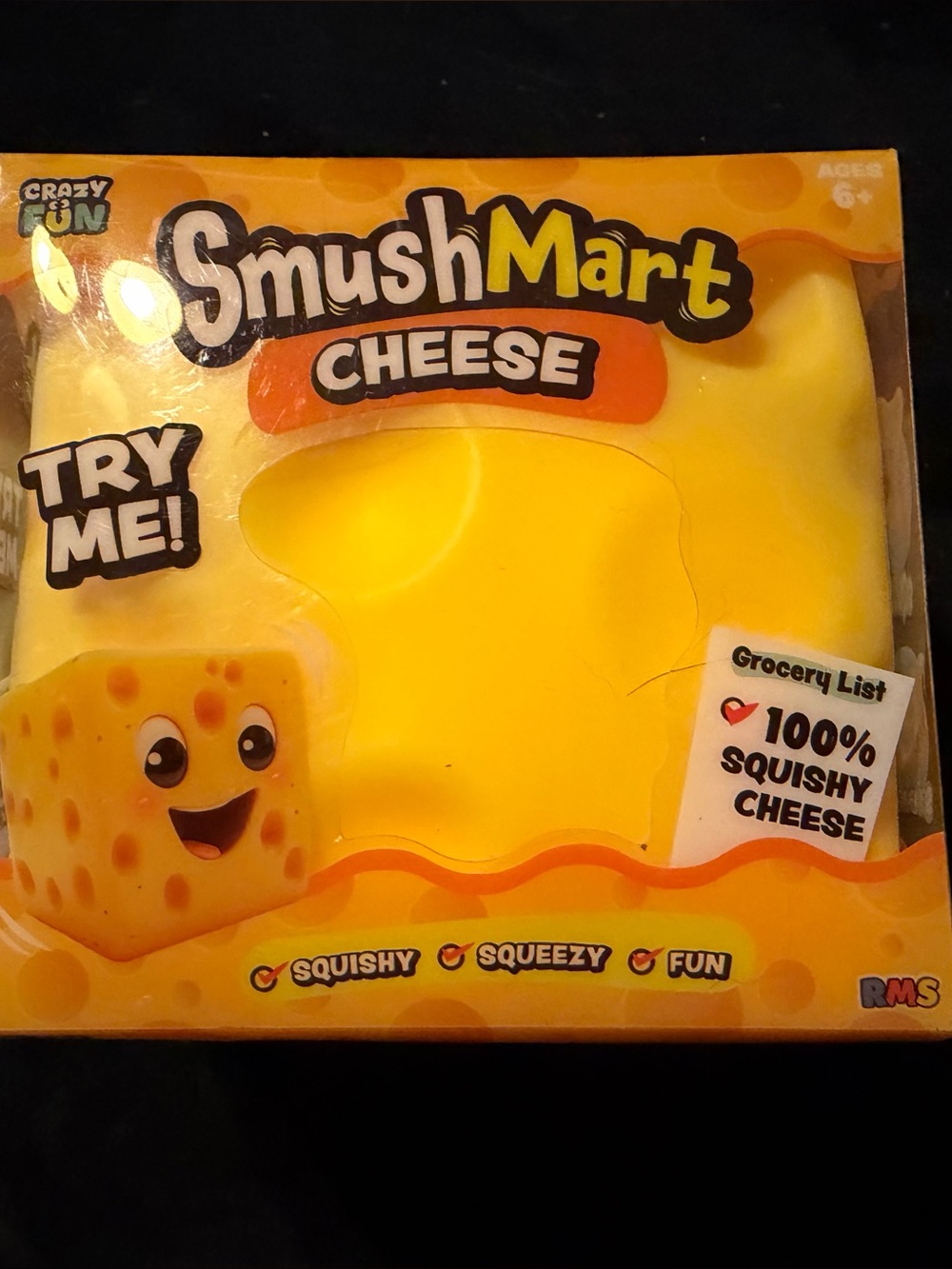Cheese Squishy Toy - Yellow